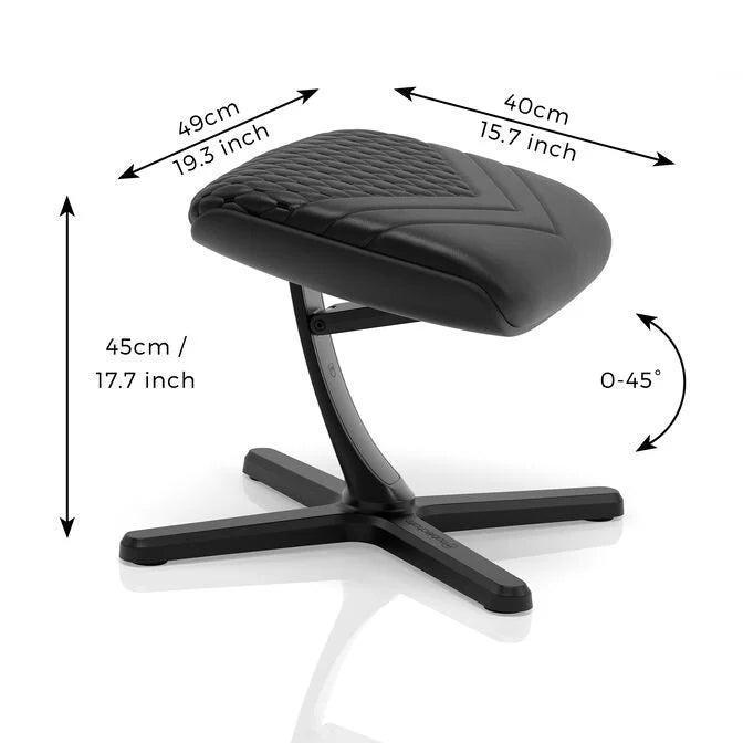 Footrest 2 - Real Leather Black