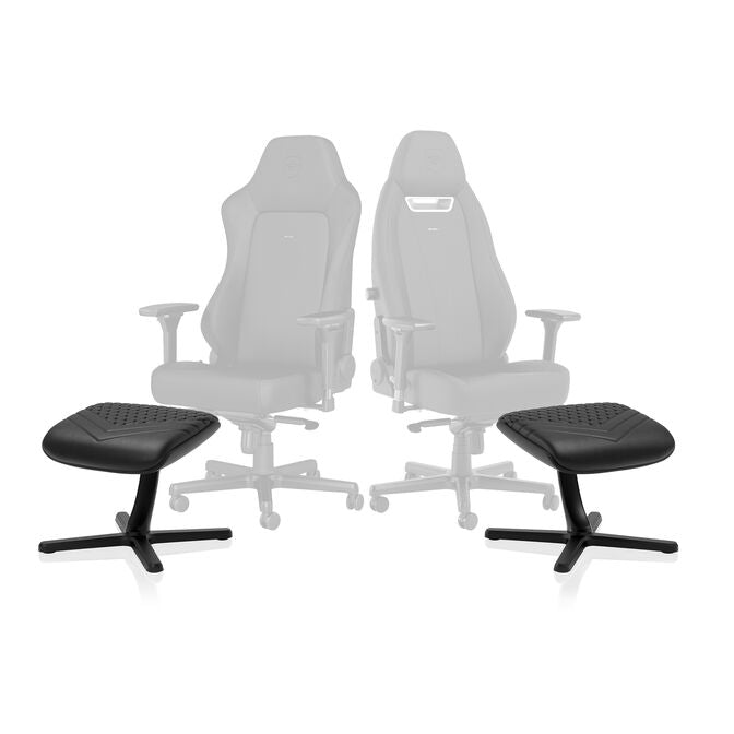 Footrest 2 - Real Leather Black